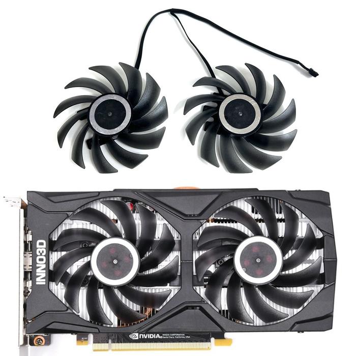 NEW CF-12915S RTX 2060 SUPER GPU FAN，FOR INNO3D GTX 1660 Spuer、1660 TI、RTX 2060 Super Zwarte Goud Ex