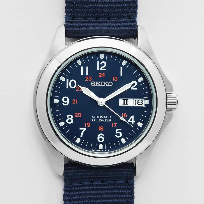 Seiko 5, OEM Military Mod, Blue Dial | SNKL05+SNX429