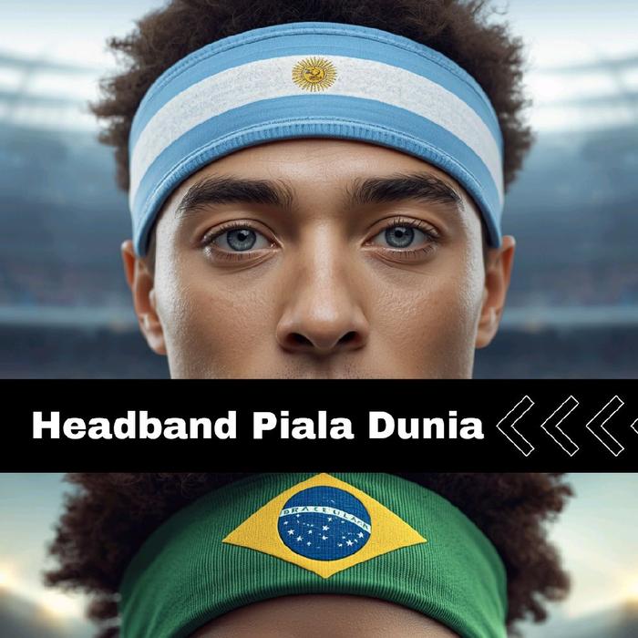 Headband Negara Piala Dunia Bando kain Bandana piala dunia