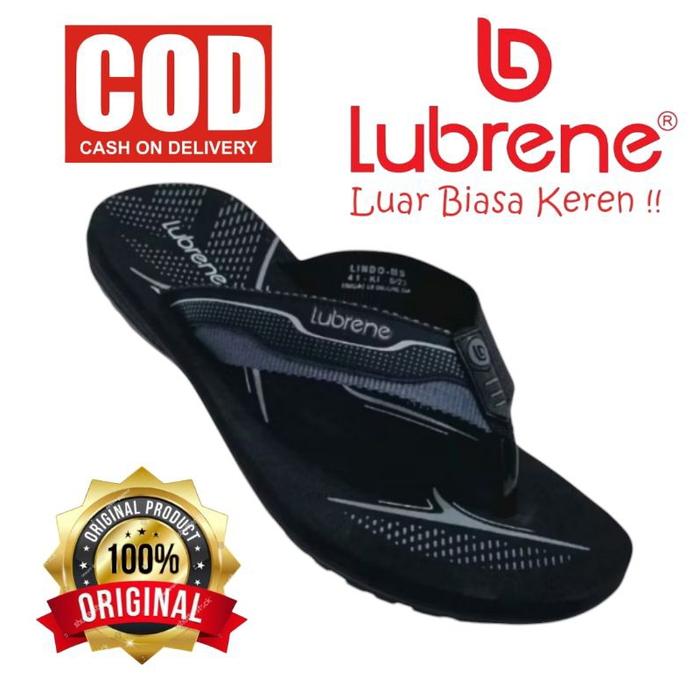 Lubrene Sandal Jepit Hitam/Sandal Lubrene Original 100%