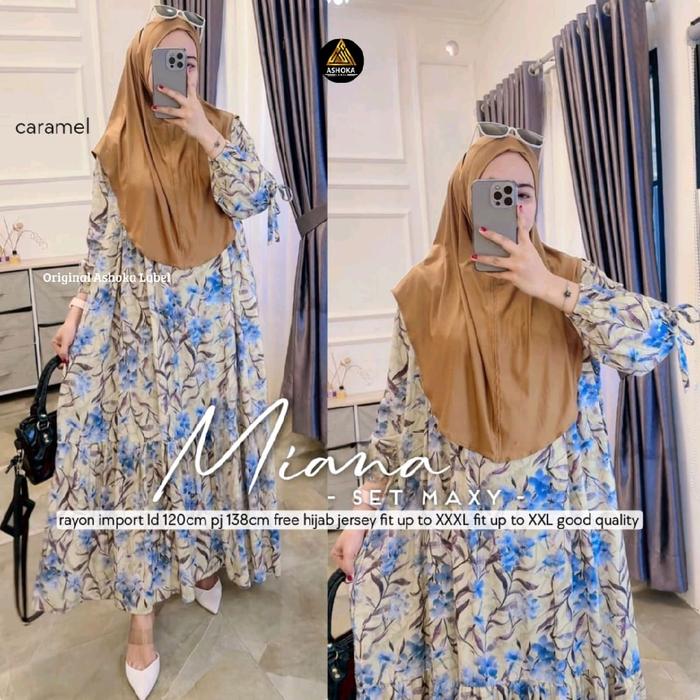 Dress miana bahan rayon import hijab jersey good quality