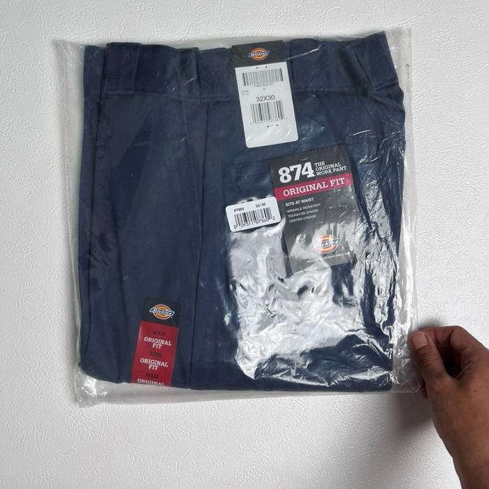 Dickies Celana panjang Workpant Original Fit 874 Navy Blue Size 32x30