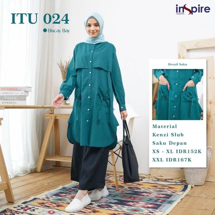 INSPIRE YOUHT Tunik ITU 024 Busana Muslim Wanita Atasan Perempuan