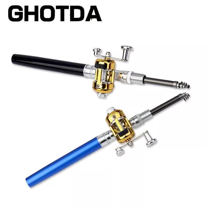 PROMO Joran Pancing Pena Portable Joran Pancing Lipat Fiberglass Fishing Pen Mini Portable Fishing R