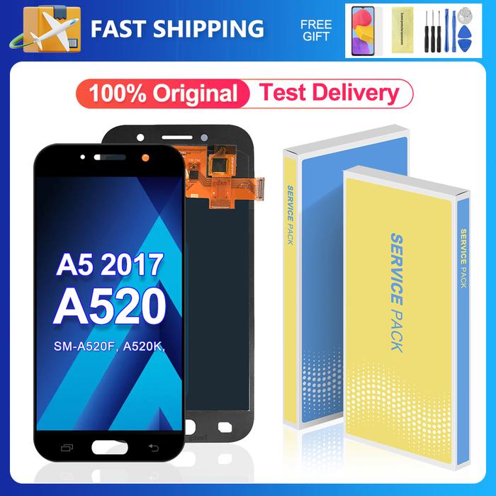 100% Tested 5.2" Original LCD For SAMSUNG Galaxy A5 2017 A520 A520F