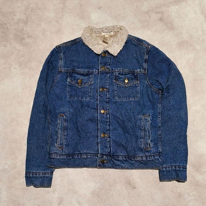 Jaket denim jeans trucker American apparel Sherpa bekas
