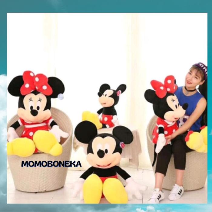 Boneka Mickey Mouse Minie Mouse / Boneka Miki Mini Silicon Murni SNI