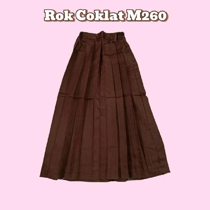 rok rempel coklat merek m260 untuk sekolah SD SMP SMA Pramuka