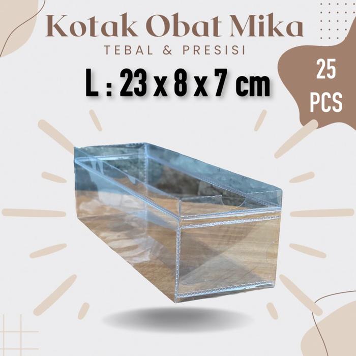 [25pcs] Kotak Obat Mika Plastik Apotek 23x8x7 L