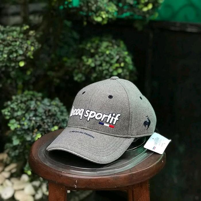 Le Coq Sportif Standart Logo Baseball Cap Grey BNWT ORIGINAL BARANG RESMI STORE