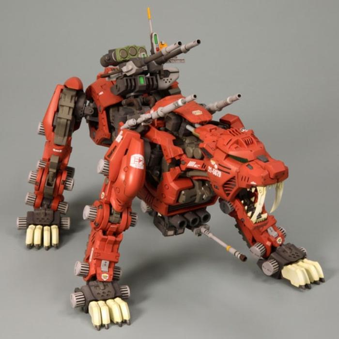 BT 1/72 ZOIDS Saber Tiger Assembled model Anime Action Figure Toys assembly Birthday Christmas gift