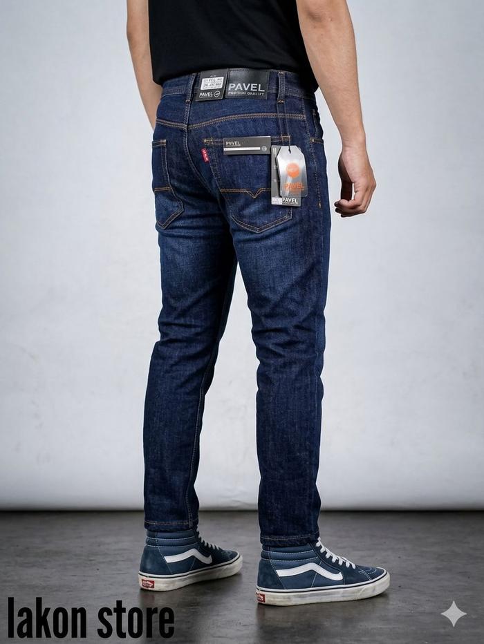 Pavel Celana Jeans Pria Terbaru PVL Original Quality Denim Corvus Standar Indonesia Size 28-44 Kanci