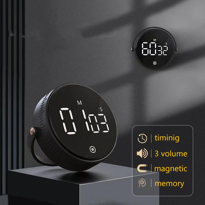 Magnetic Kitchen Timer LED Digital Timer Manual Countdown Timer Alarm