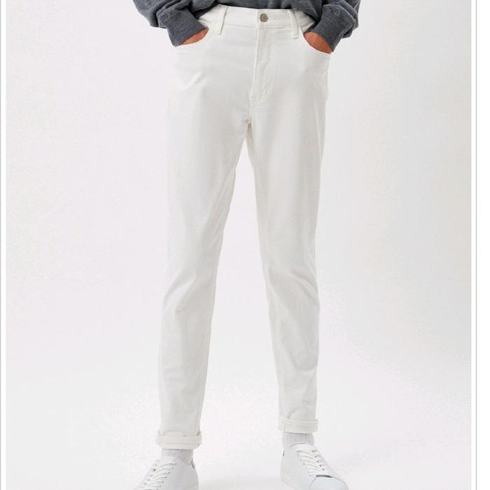 Celana panjang Uniqlo Skinny Jeans Uniqlo Denim Skinny putih celana Jeans Uniqlo