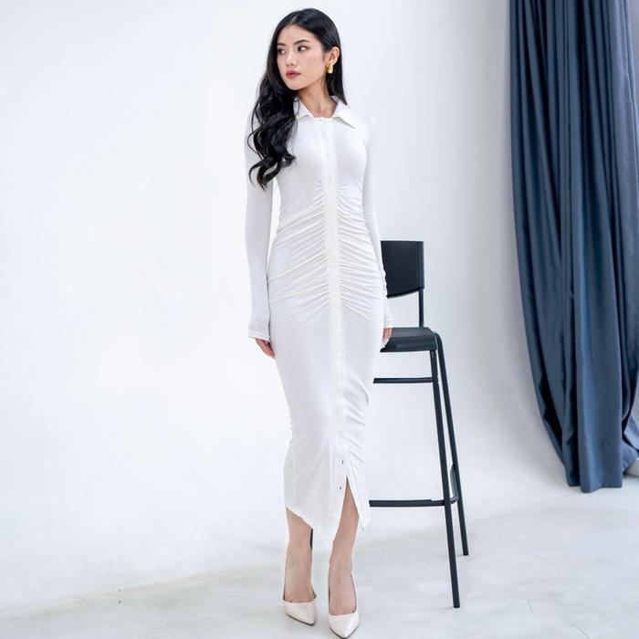 Fayanna Wrinkle Dress Stretchy S-XL