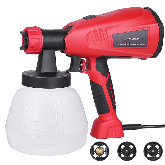 400W Paint Sprayer Spray Machine 3 Spray Patterns 3 Nozzle Sizes