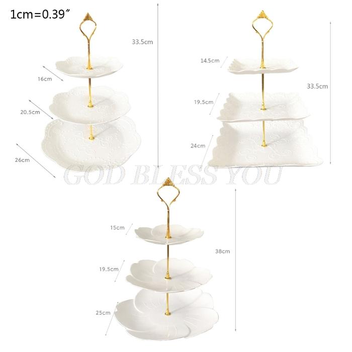 Detachable Cake Stand European Style 3 Tier Pastry Cupcake Fruit