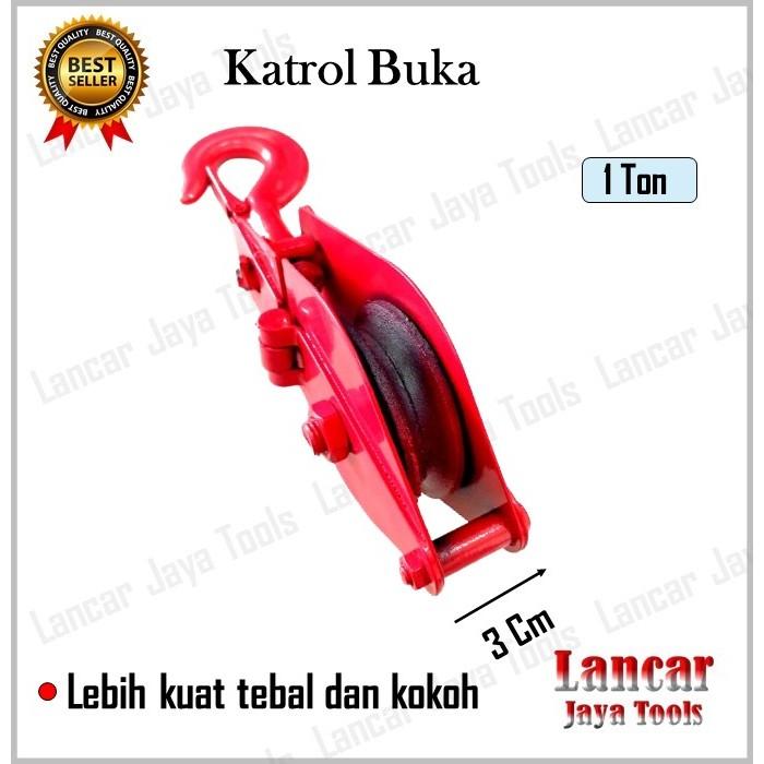 Katrol Kapal Kerekan Sumur 1 Ton 4 Timba Besi 4 Inch 1000kg / KEREKAN SUMUR BARANG ROL SELING KATROL