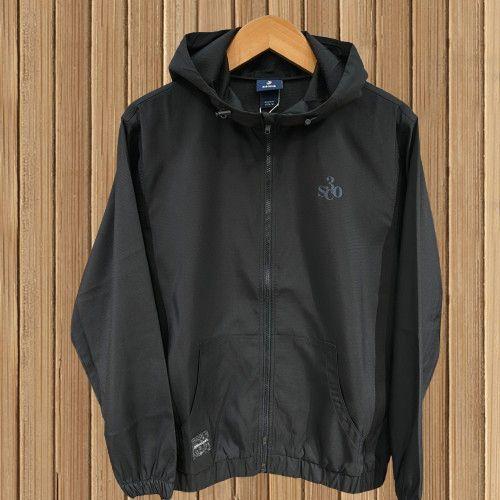 3Second Jaket Hoodie Zipper Bahan Parasut Pria Regular Fit 050425 Original