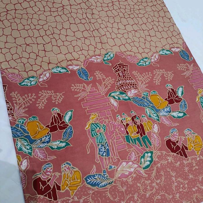 Kain batik cap malam dingin motif menara 04