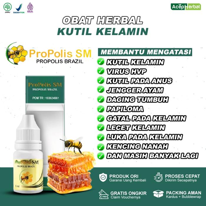PROPOLIS SM - OBAT KUTIL KELAMIN, OBAT KUTIL ANUS PRIA / WANITA, OBAT PENGHILANG KUTIL KELAMIN ALAMI