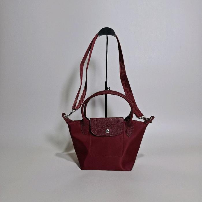 Longchamp Le Pliage Neo Small Top Handle Bag Maroon