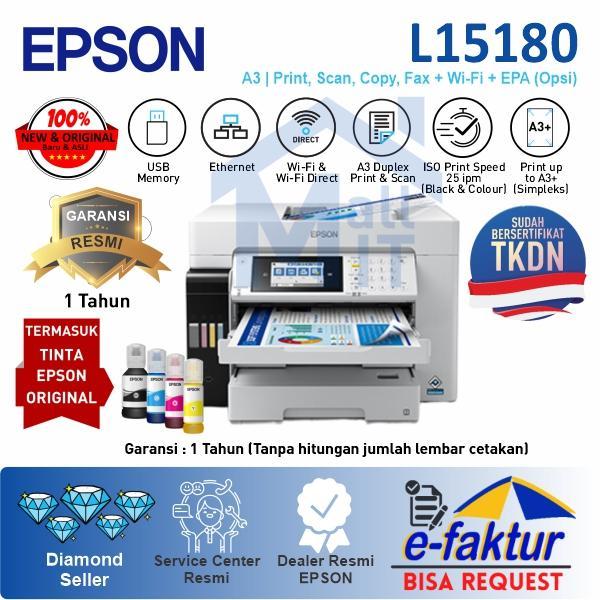 PRINTER EPSON L15180 L-15180 L 15180 A3 WIFI DUPLEX SCAN COPY FAX