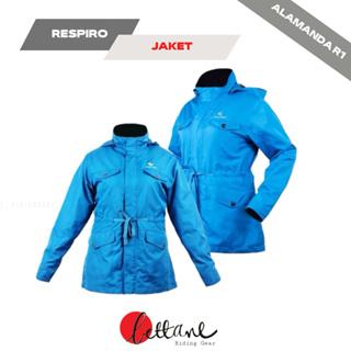 Respiro Alamanda R1 Jaket Motor Harian Wanita Anti Angin Parka Motif Bordir TR-1.4 Dengan Detachable