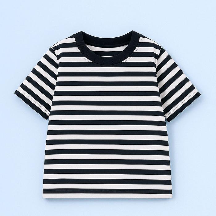 Kaos Anak Belang-Belang Lucu - Katun Adem & Nyaman Dipakai Sehari-hari Fashion dengan Desain Garis V