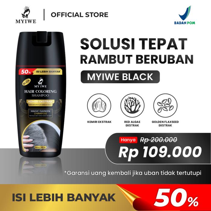 Myiwe Shampoo Penghilang Uban / Penghitam Rambut Uban Original