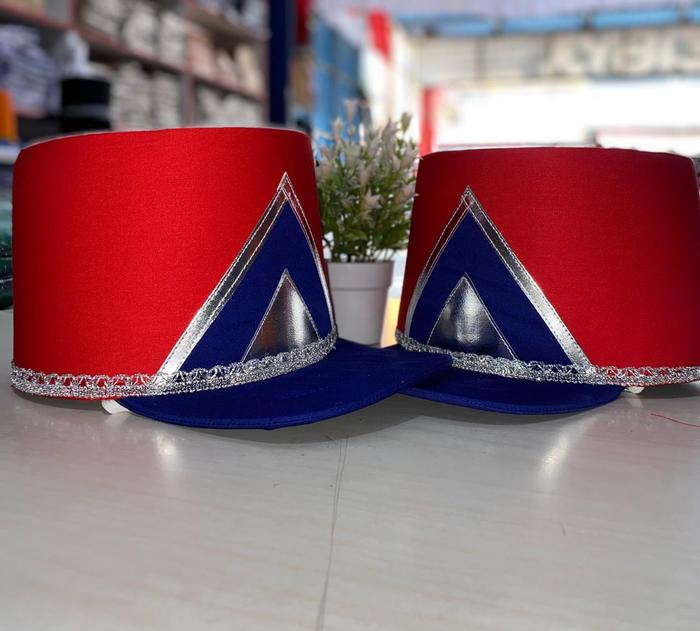 TOPI PASUKAN DRUMBAND MERAH BENHUR UNTUK ANAK SD