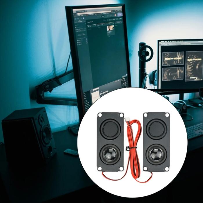 2Pcs Speaker Stereo Woofer Portable Speakers 10045 LED TV Speaker