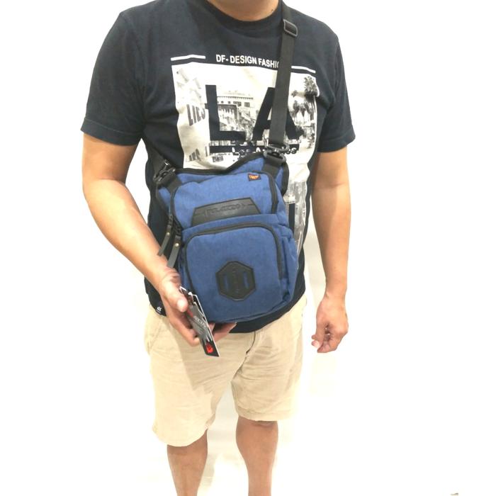Tas Selempang Pria Palazzo 39425 Biru Travel Pouch 3L Dimensi 21x16,5x8,5 CM Cocok untuk Perjalanan