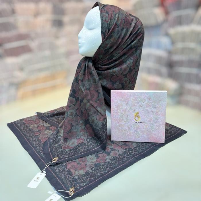 Anisascarves Segiempat Motif Basic Tryspan Premium - Kain Hijab Elegan dengan Desain Motif Basic yan