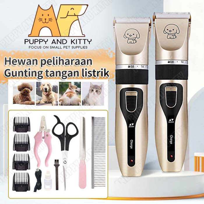 Alat Cukur Bulu Kucing Alat Cukur Bulu Anjing Elektrik Pencukur Bulu Kucing Anjing Pet Clipper 4 in