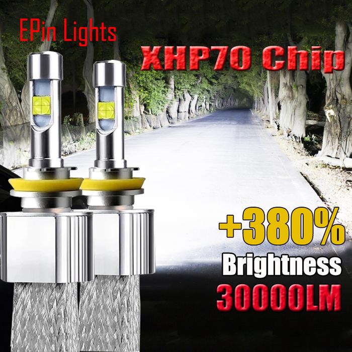 2PCS Car Headlight H7 LED H4 H11 Canbus H8 H13 9005 9006 9012 D2S D2H