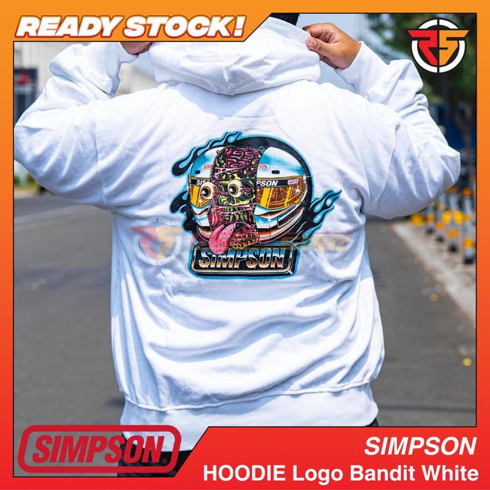 SIMPSON HOODIE Logo Bandit White Jacket Original