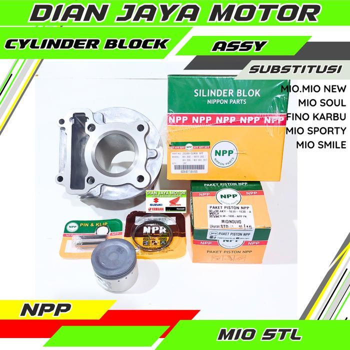 NPP BORING KIT BLOK SEHER SET PISTON MIO 5TL MIO NEW MIO SMILE MIO LAMA MIO SOUL FINO KARBU CYLINDER