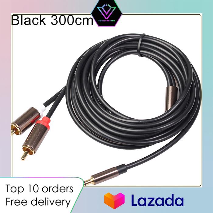 Kabel Audio Lotus Ganda HiFi Stereo Jalur RCA Kerangka Aloi Aluminium