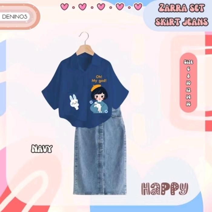 ZARRA SET SKIRT JEANS - by deninos
