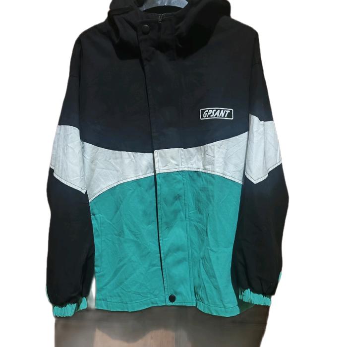 Jaket color block 3 warna Pria Tebal