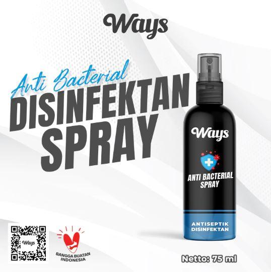 WAYS AntiBacterial Spray Antiseptik Disinfektan Semprot Sepatu Helm Interior Mobil Sofa Ruangan