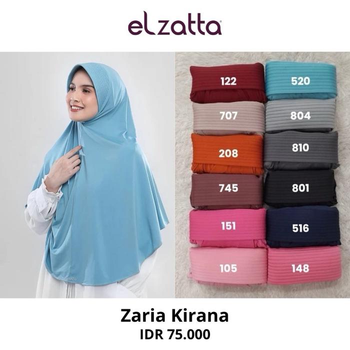Elzatta Hijab Bergo Jumbo Bestseller Zaria Kirana Kerudung Instan Muslim Wanita Dewasa Syari