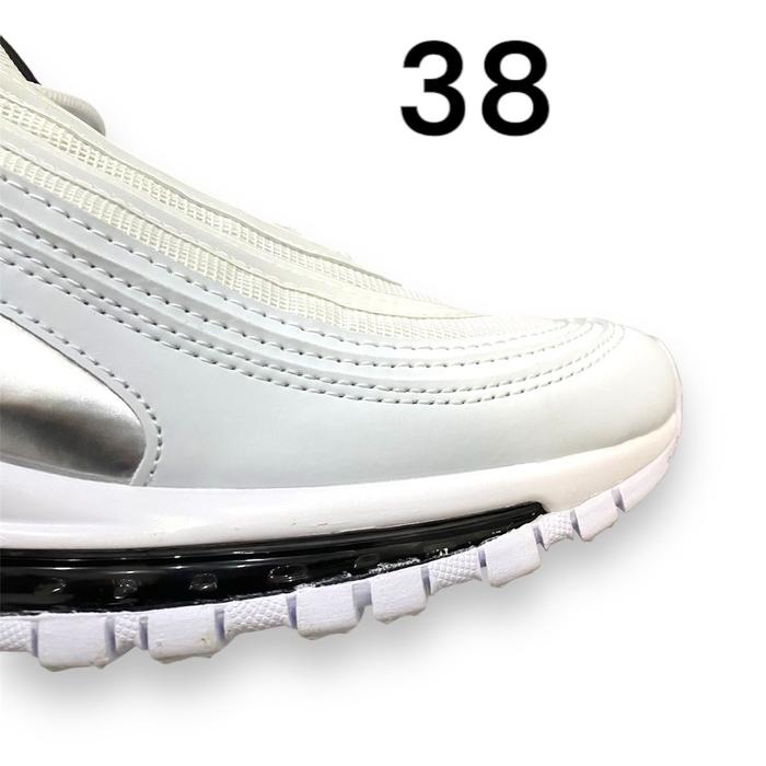 Sepatu Pria Am 97 white lis black reflective 450