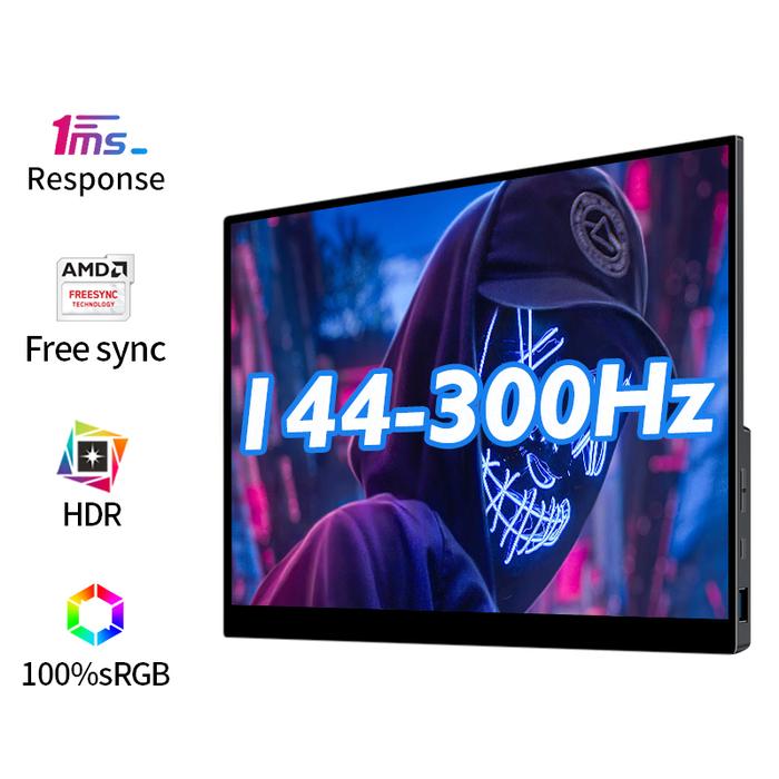 15.6/17.3 Inch 144Hz 240Hz 300Hz Portable Monitor 1MS HDR FreeSync