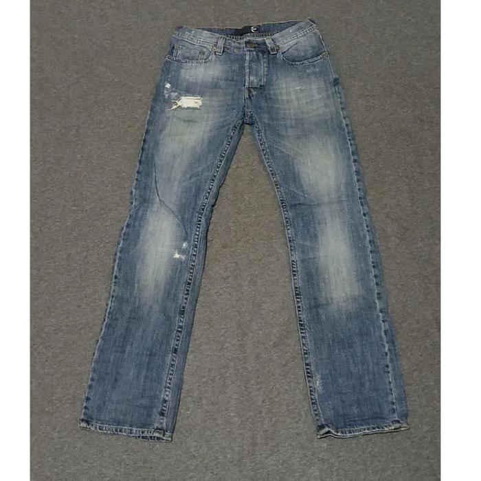 Just Cavalli Button Fly Ripped Washing Blue Jeans Original