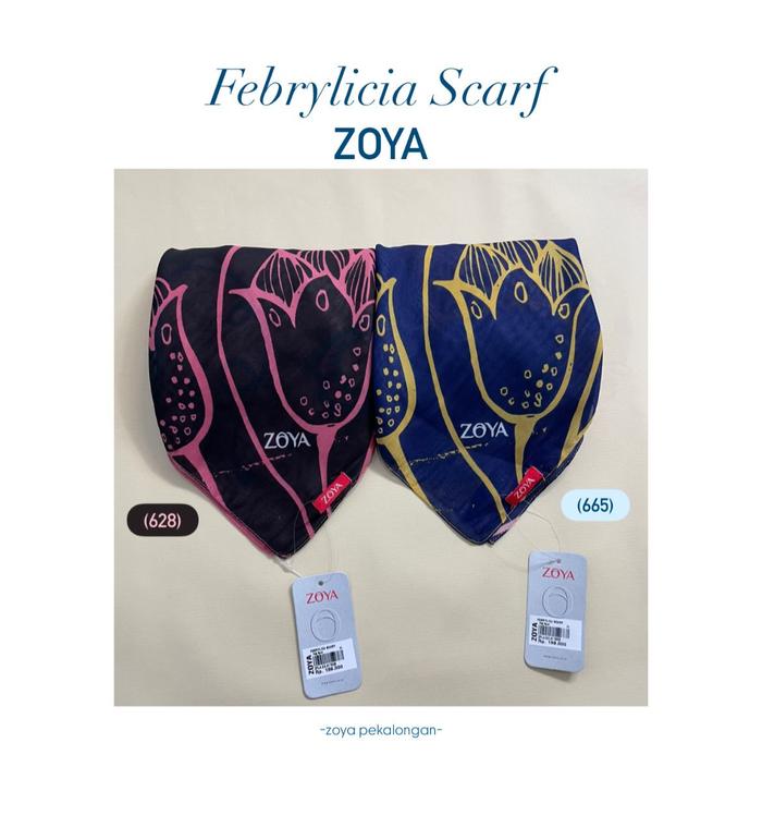 ZOYA - SALE HIJAB SEGIEMPAT MOTIF FEBRYLICA SCARF