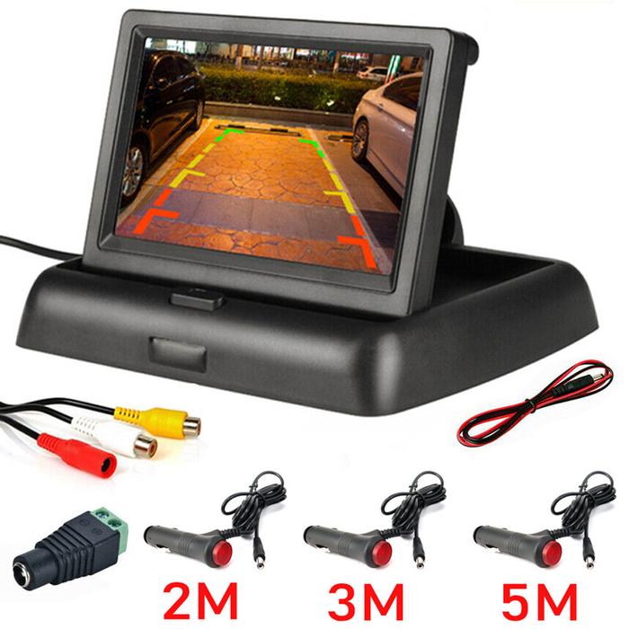 Car Monitor 4.3" Screen TFT LCD Color Auto Rear View Foldable Monitor