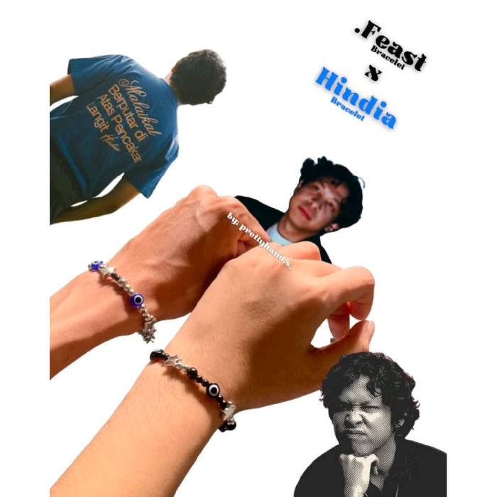 Gelang Couple Hindia & Feast Rantai | Hindia Inspired Bracelet | Gelang Couple | Gelang Feast | Gela