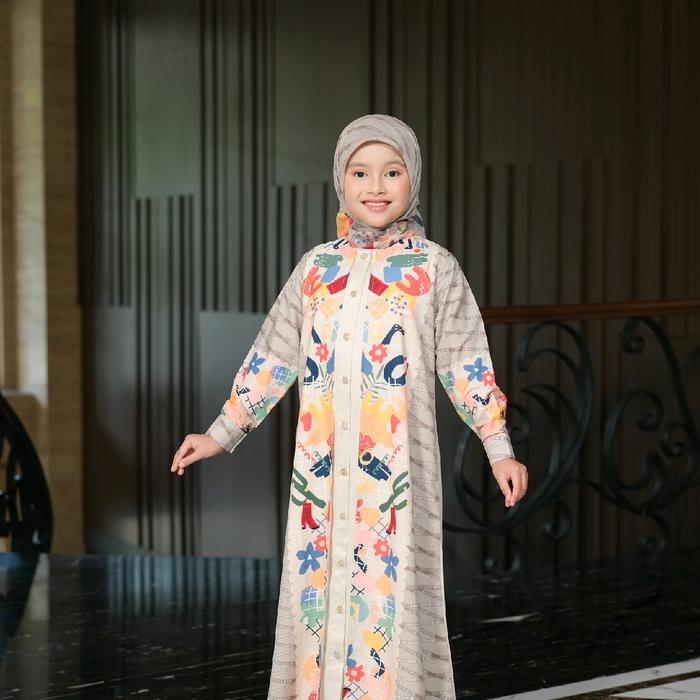 Dress Anak By Giok Scarf & Apparel / Hannah Dress Mocca By Giok Scarf/ Giok Kids/ Dress Anak by Giok